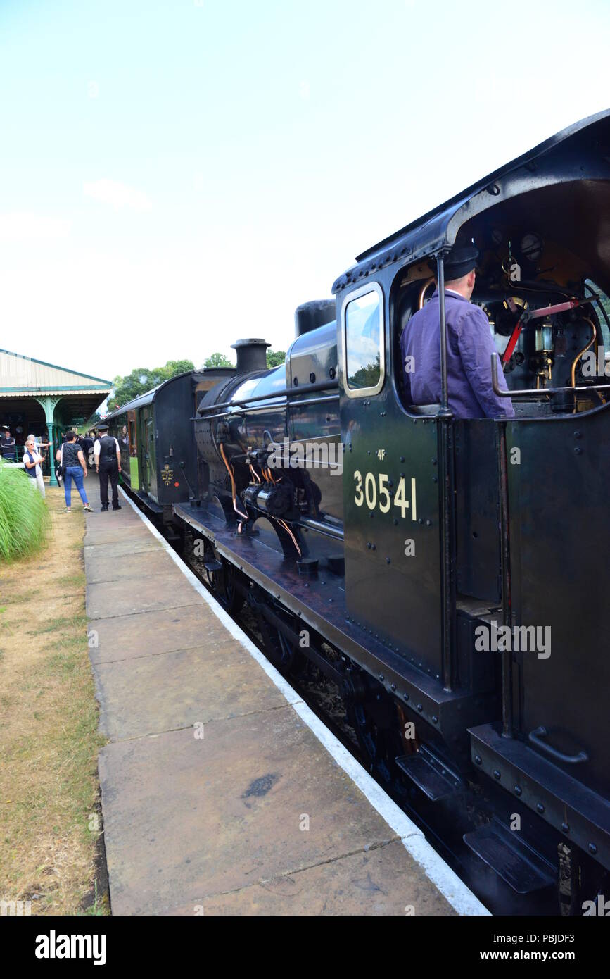 Ein Q-Klasse Lokomotive auf der Bluebell Railway Stockfoto