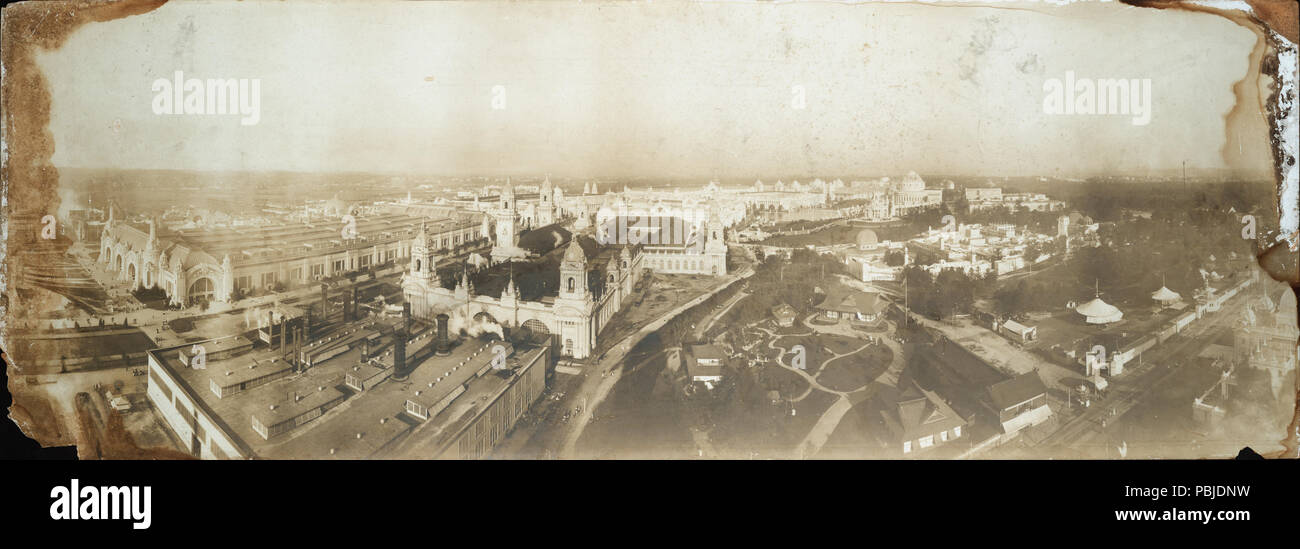 1815 Ansicht des 1904 World's Fair Grounds vom Riesenrad Stockfoto