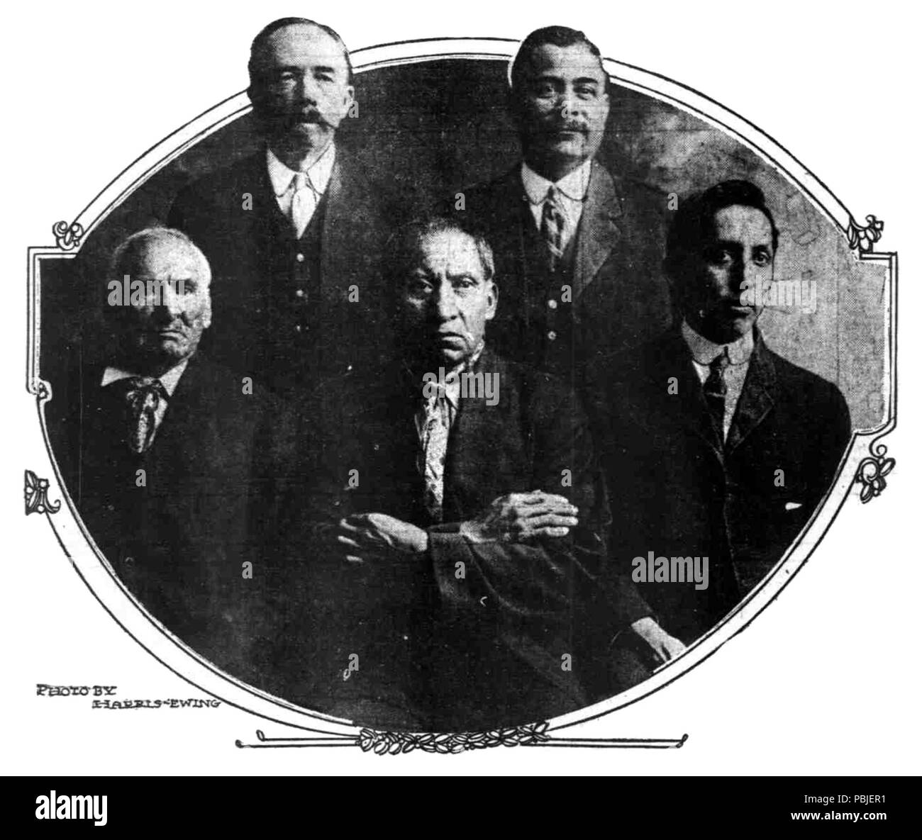 1841 Wesley Johnson mit Delegierten Stockfoto