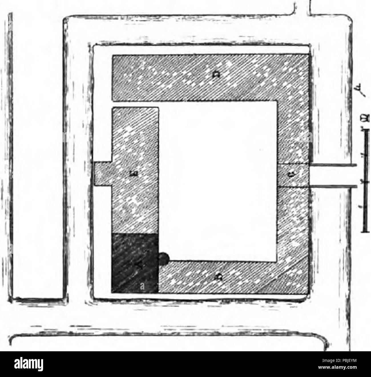 882 Lageplan Haus Holtheyde Stockfoto