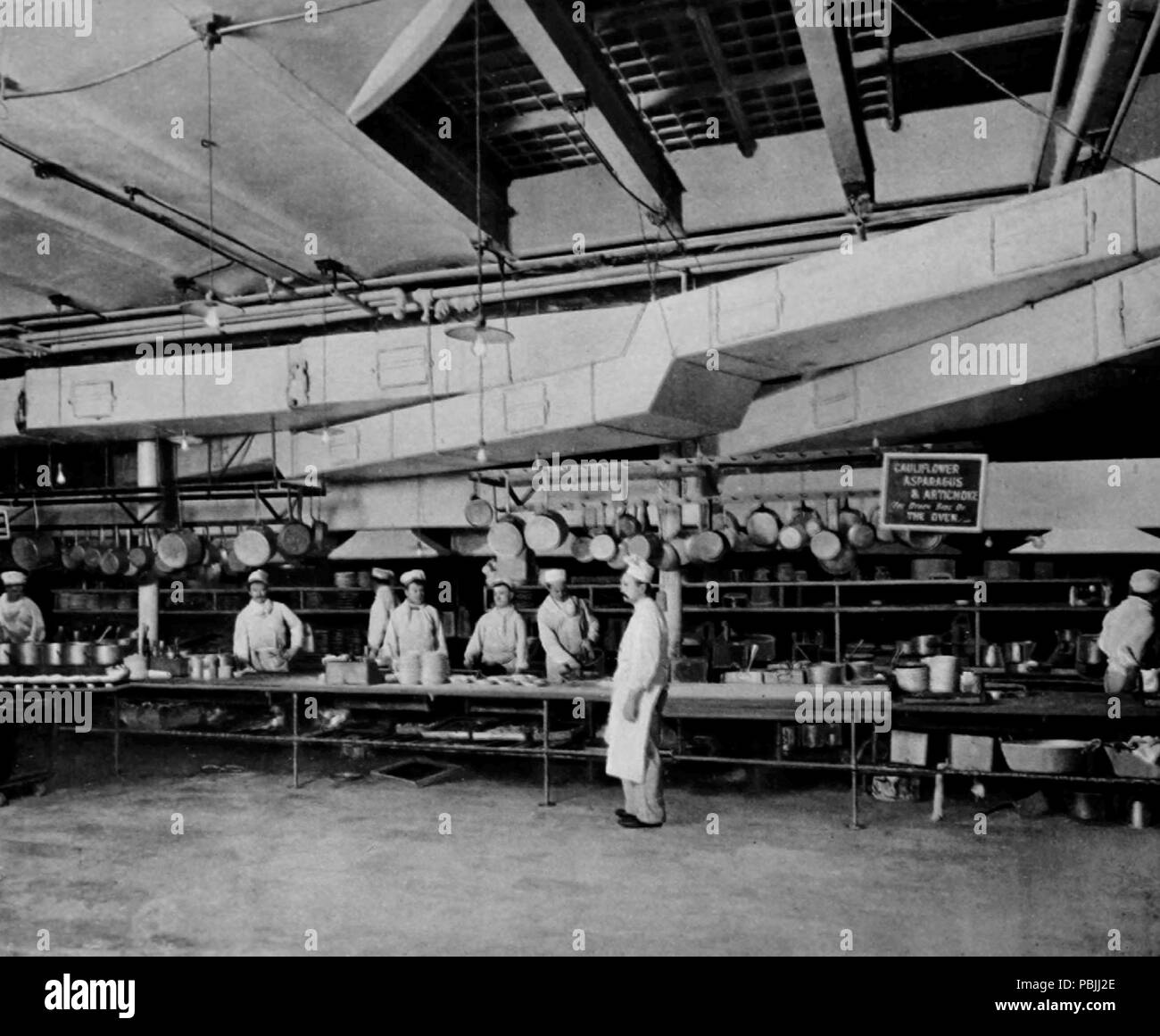 1829 Waldorf Astoria Küche Stockfoto