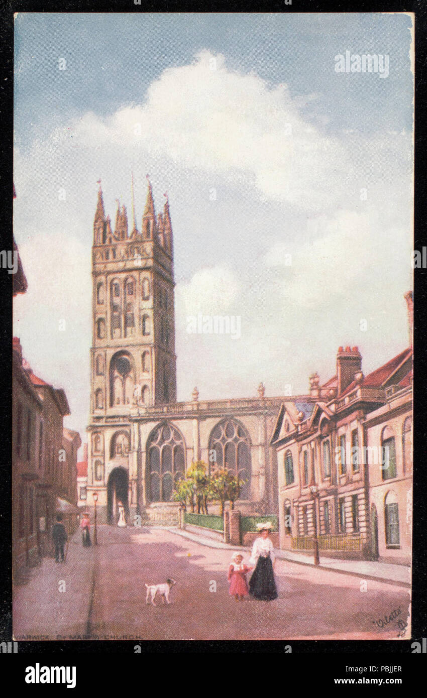 1832 Warwick. St. Mary's Church (NBY) 443586 Stockfoto