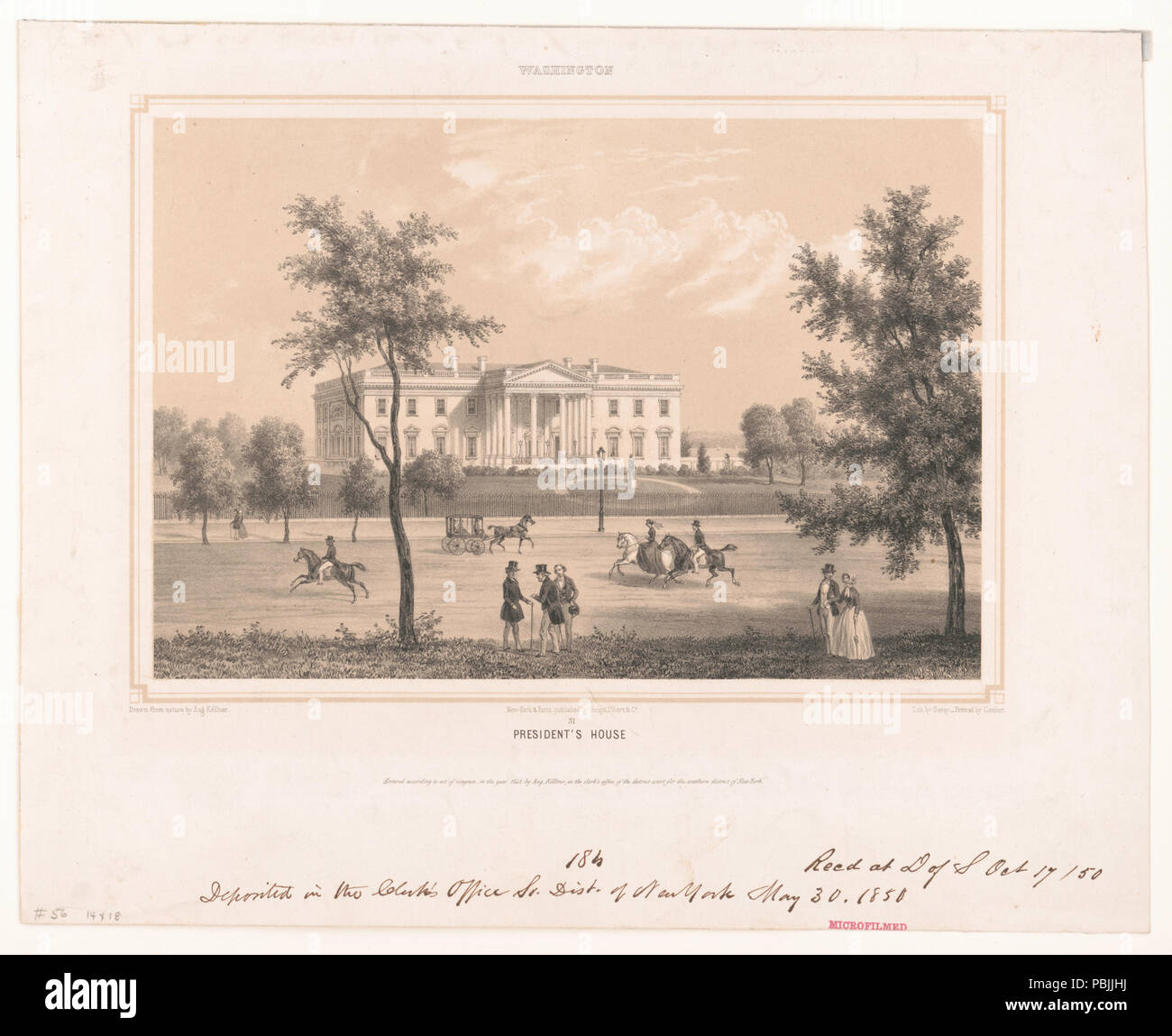 Von 1834 Washington Präsident Haus LCCN 2003655732 Stockfoto