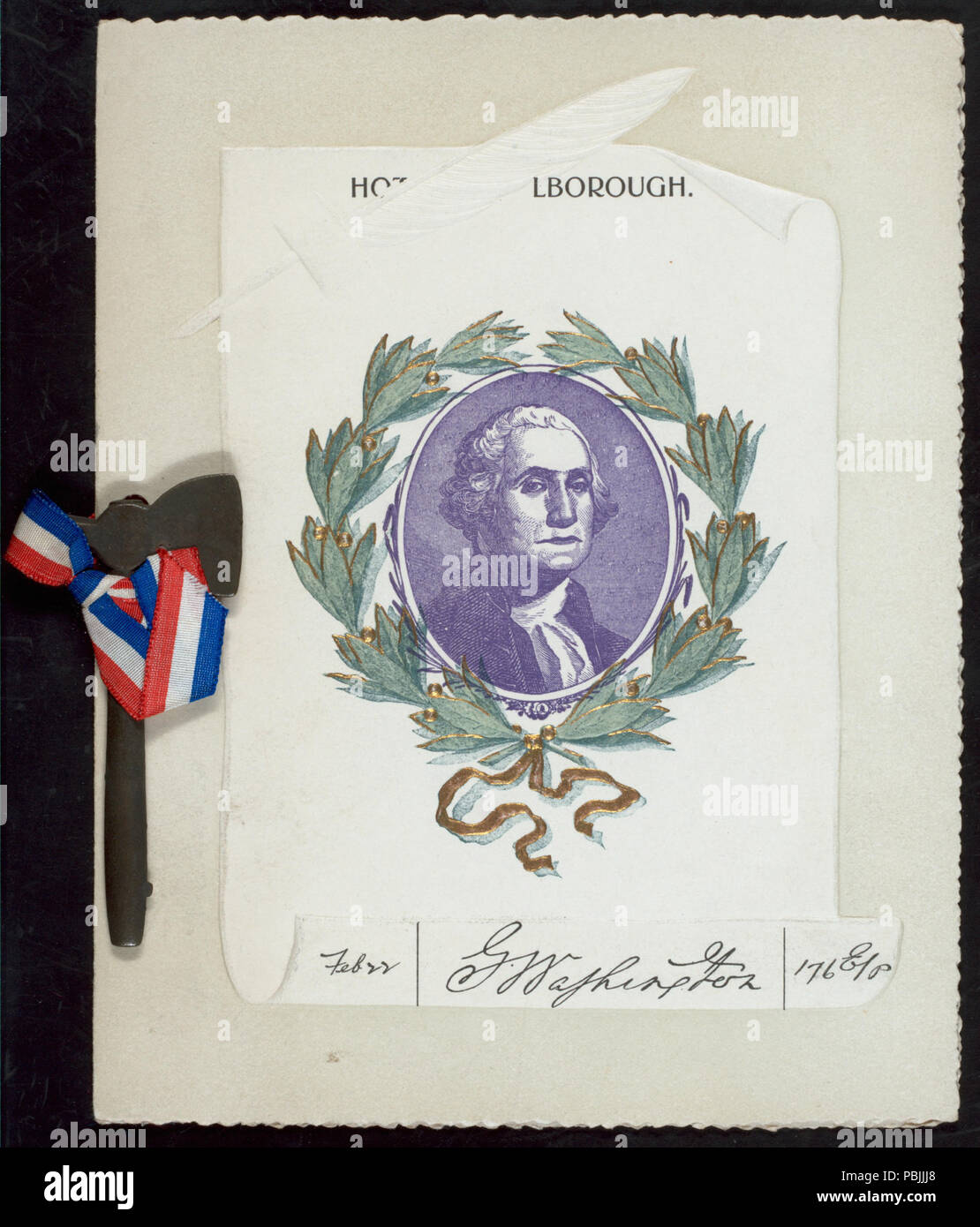 1835 Washington's Birthday DINNER (von) HOTEL MARLBOROUGH () (Bei) (NEW YORK) (HOTEL gehalten ;) (NYPL Hades -272950-475918) Stockfoto