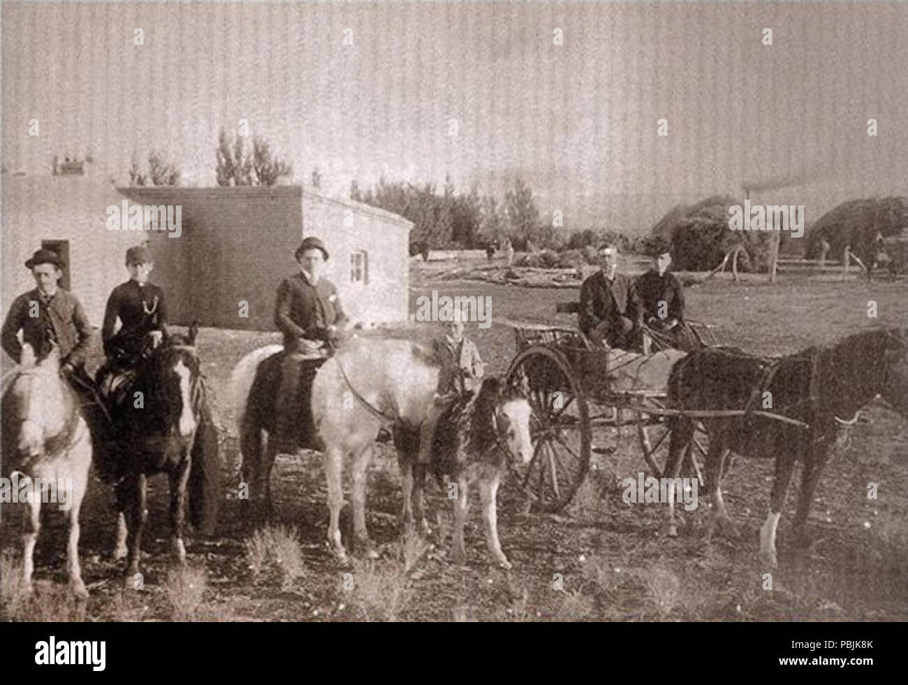 1841 Waliser im Bryn Crwn, Y Wladfa Stockfoto 1841 Waliser im Bryn Crwn, Y Wladfa Stockfoto