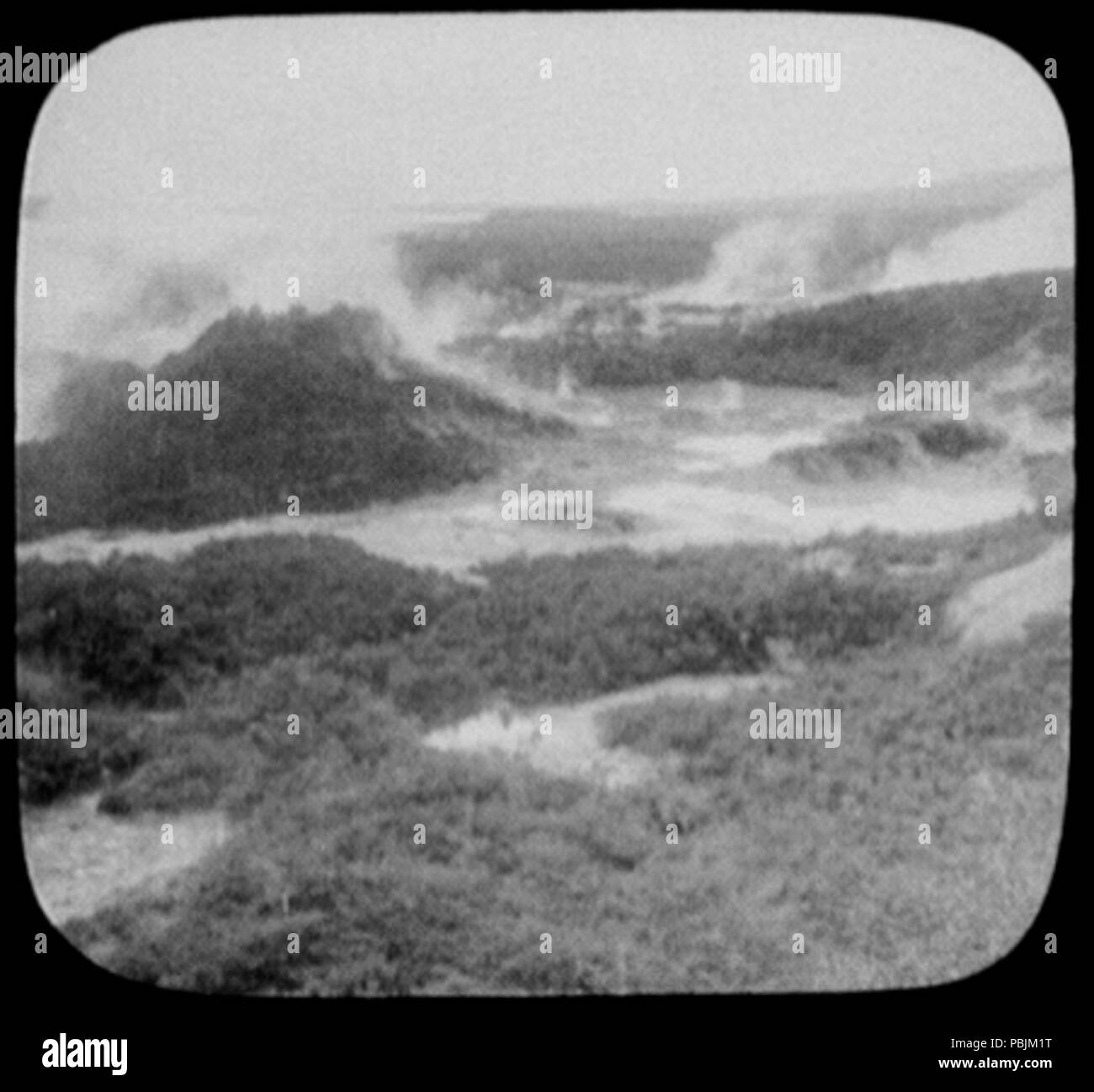 1845 Whakarewarewa Geysire auf dem Waikete Geysir Krater an heißen Quellen LCCN 2004707874 Stockfoto