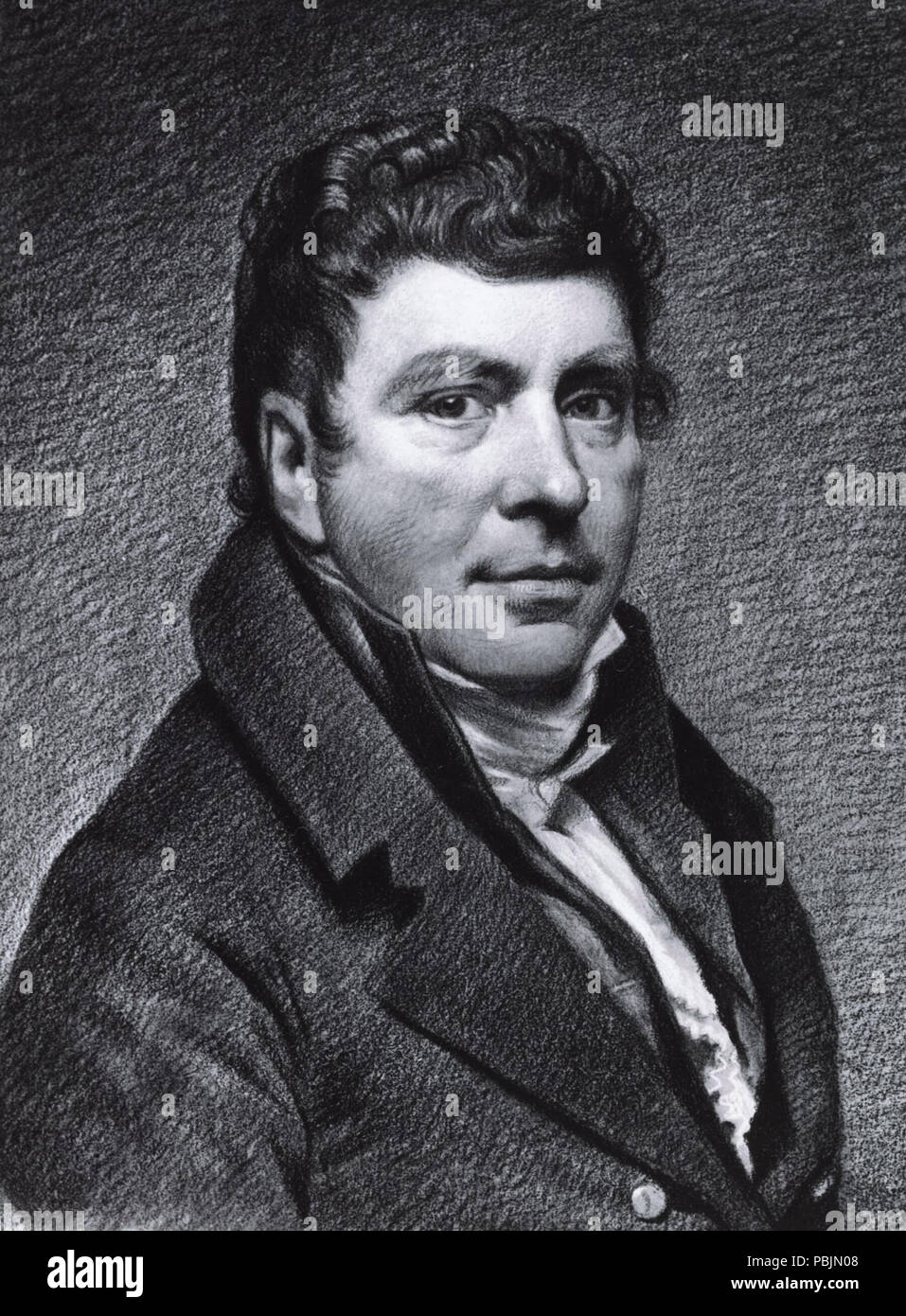1854 Willem Bartel van der Kooi - Zelfportret Stockfoto