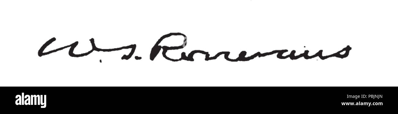 1859 William S. Rosecrans Signatur Stockfoto