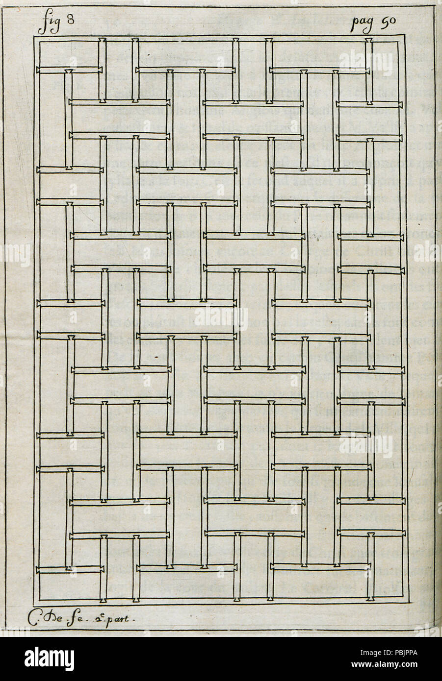 1868 Holzboden in der Universität Oxford - Monconys Balthasar De - 1666 Stockfoto