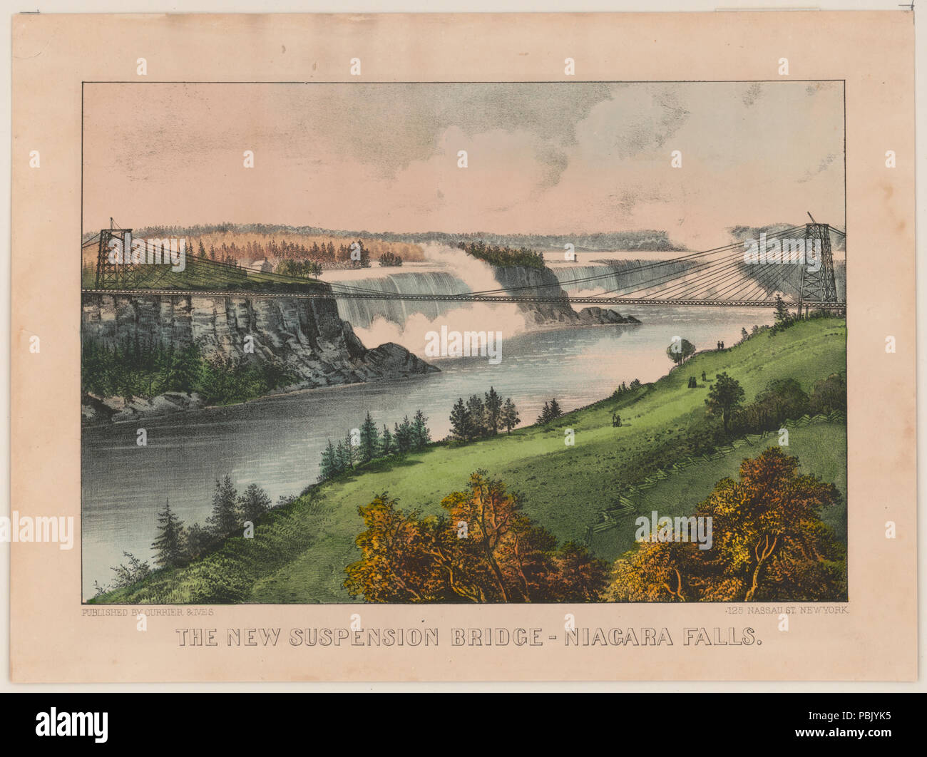 1659 Die neue Hängebrücke - Niagara Falls LCCN 2002710659 Stockfoto