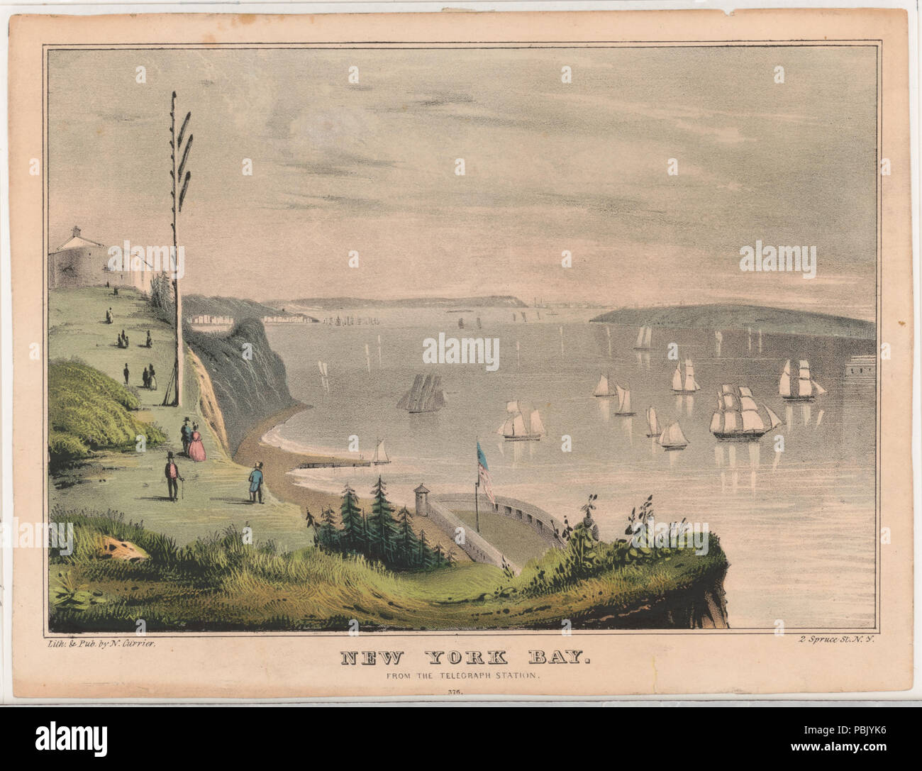 1096 New York Bay - Von der Telegraph Station LCCN 2002710663 Stockfoto