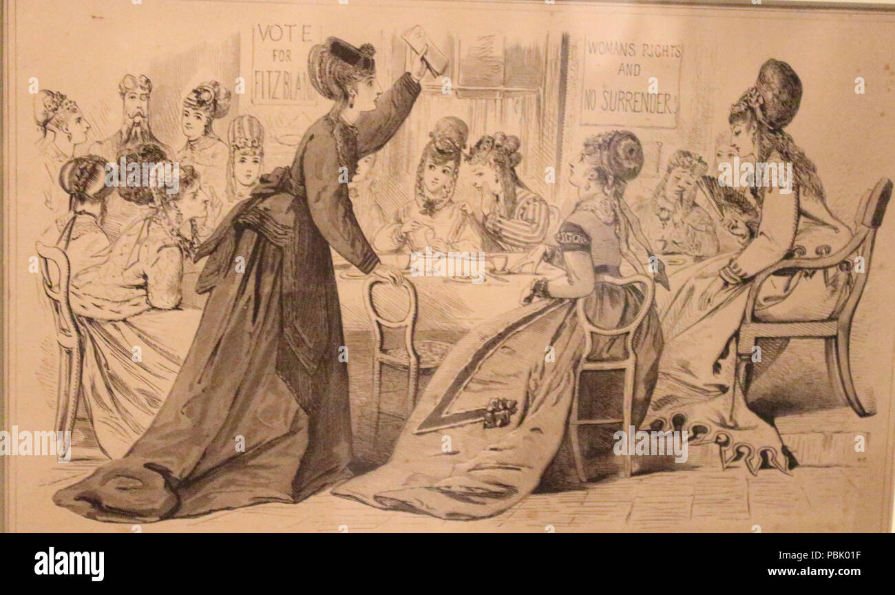 Womans Rechte und keine Kapitulation 1880 1866 Womans Rechte und keine Preisgabe von Em'1880 Stockfoto