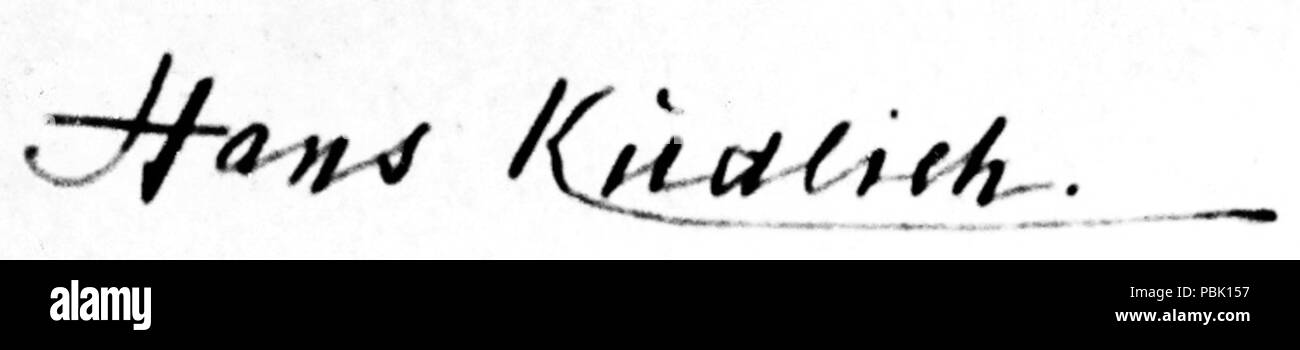 742 Hans Kudlich Signatur Stockfoto