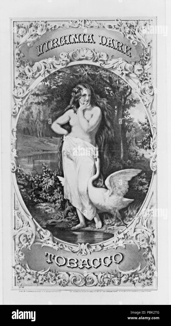 1821 Virginia Dare Tabak c 1871 Stockfoto
