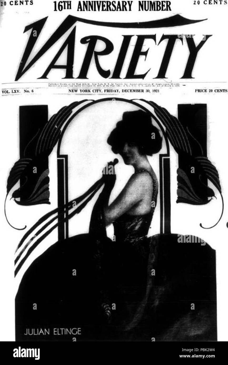 848 Julian Eltinge - 30 Dez 1921 Vielfalt Stockfoto