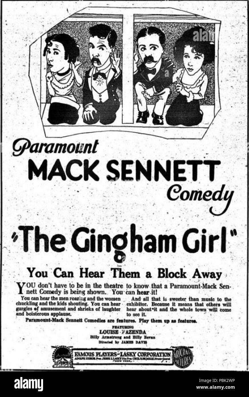 1637 Die Gingham Girl (1920) - 1. Stockfoto