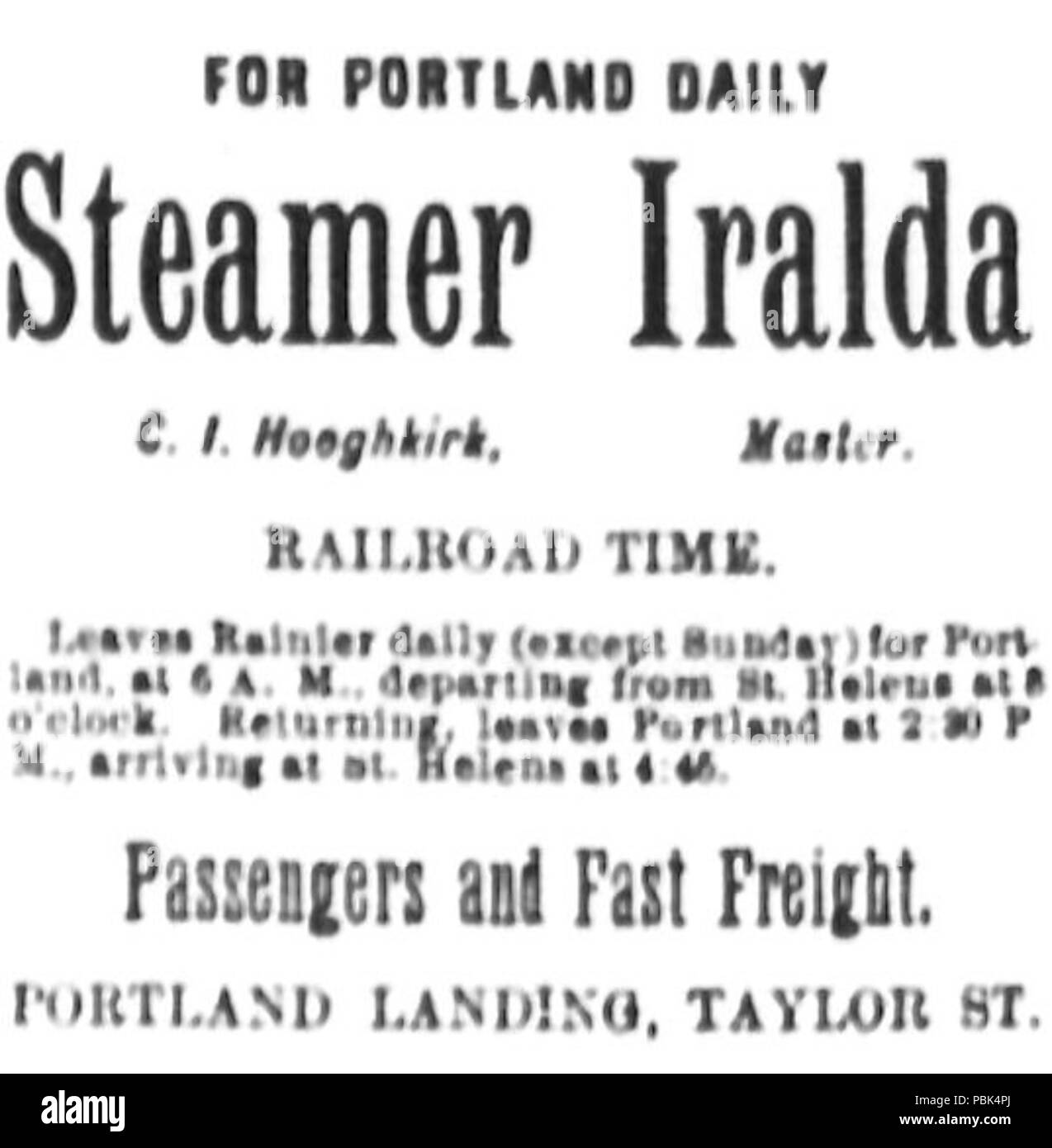 811 Iralda ad, 03. Juli 1903 Stockfoto