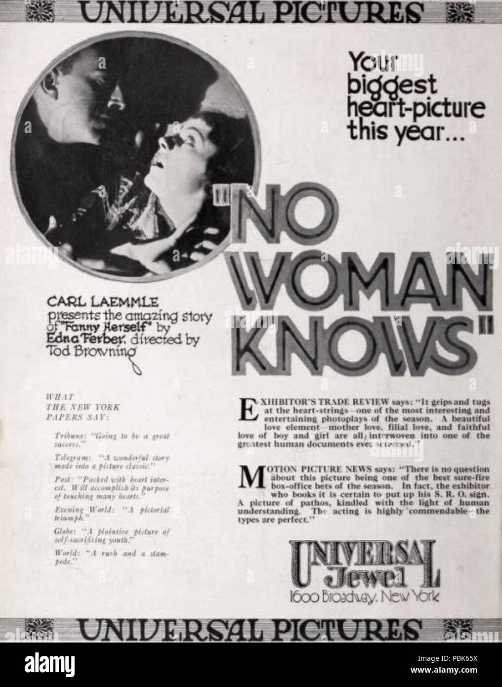 1110 Keine Frau Weiß (1921) - 11. Stockfoto