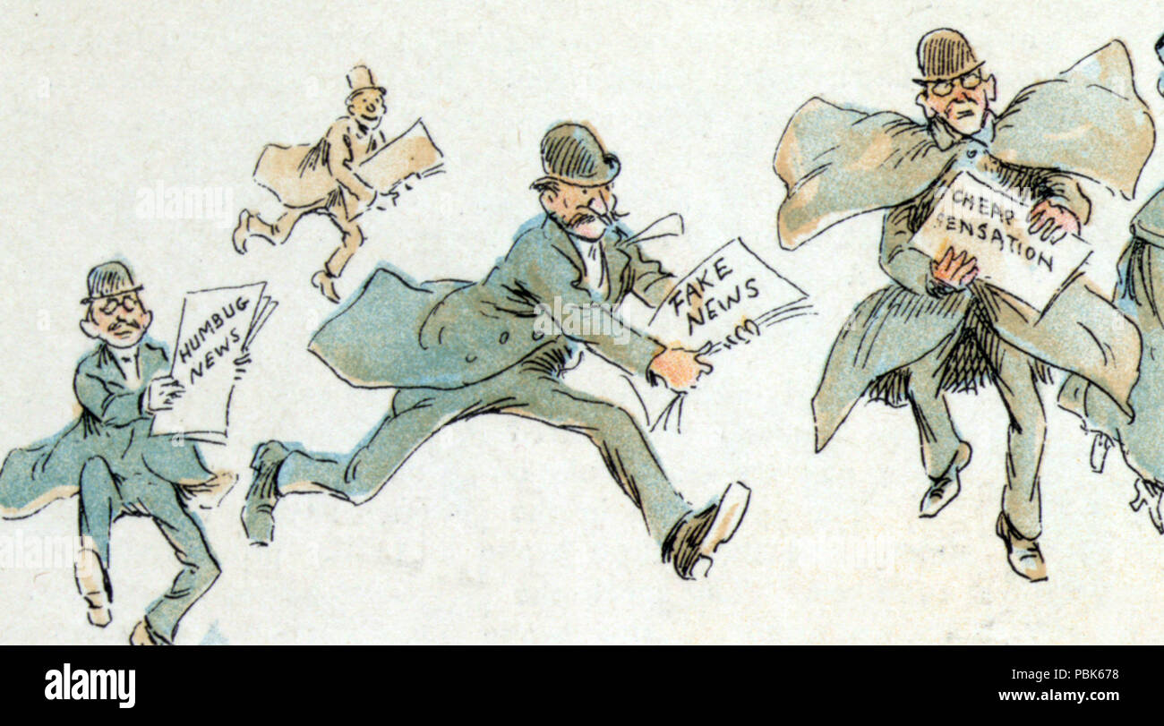 1634 Der fin-de-siècle-Zeitung Inhaber (7/8) Stockfoto