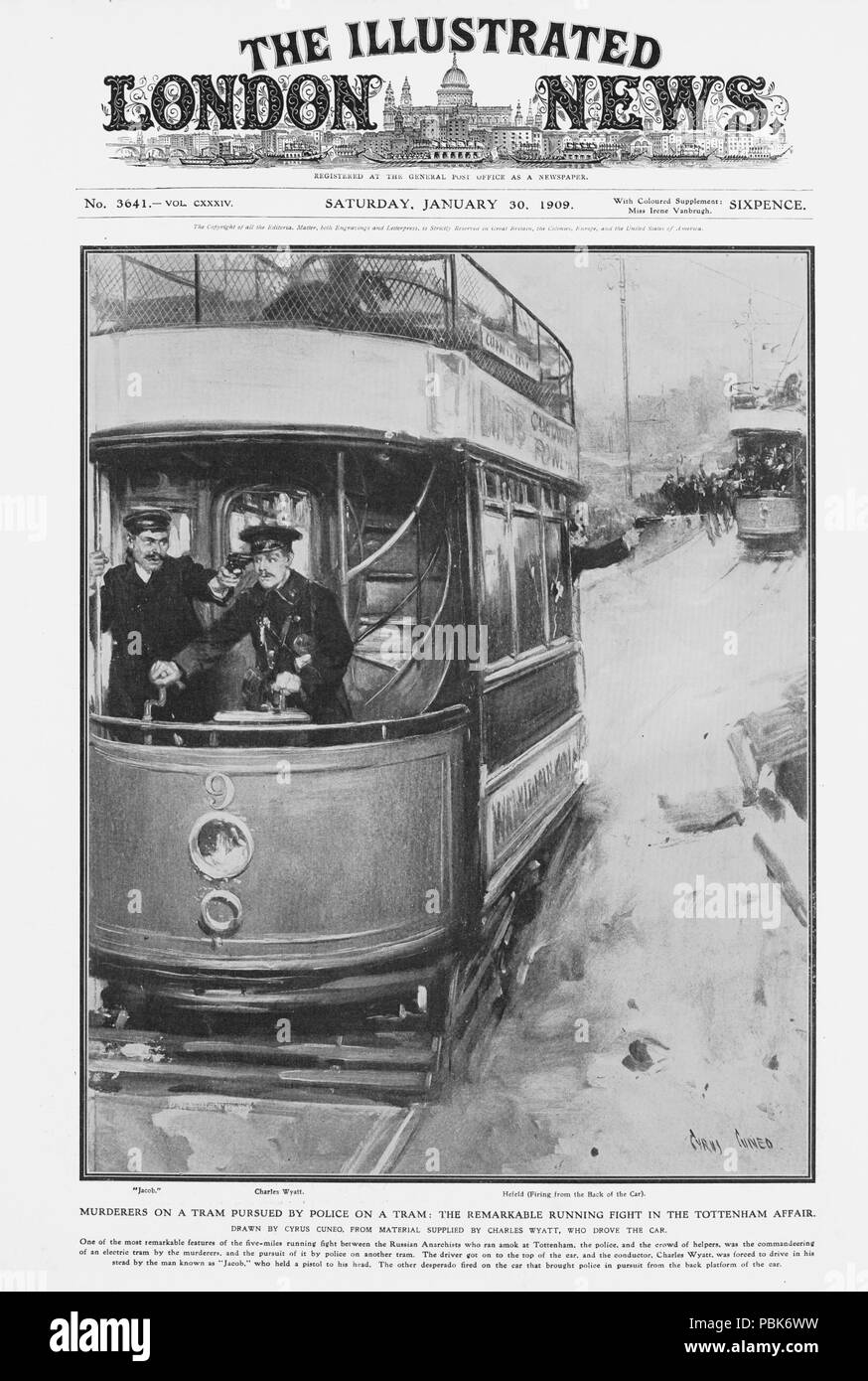 1758 Tottenham Empörung in der Illustrated London News, 30. Januar 1909 (überarbeitet) Stockfoto