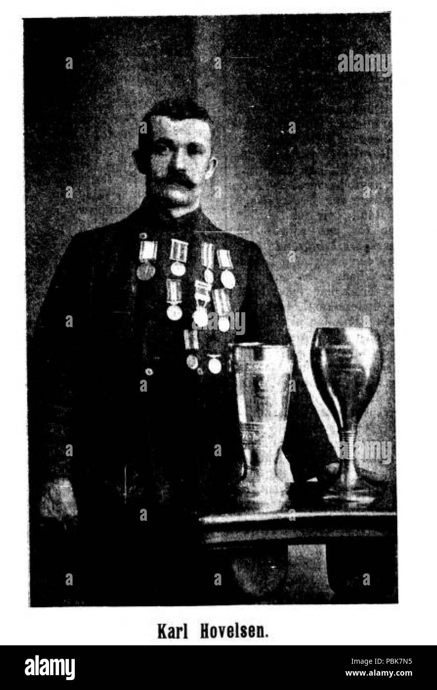 853 Karl Hovelsen en 1903 Stockfoto