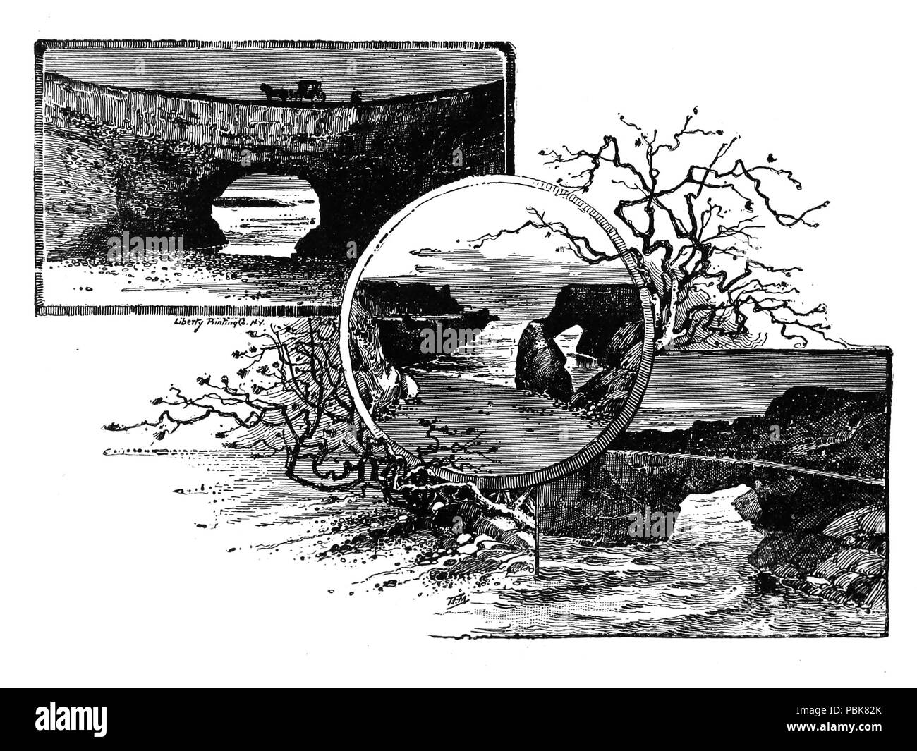 1125 Ocean Skulptur entlang der Cliff Road, Santa Cruz (1887) Stockfoto