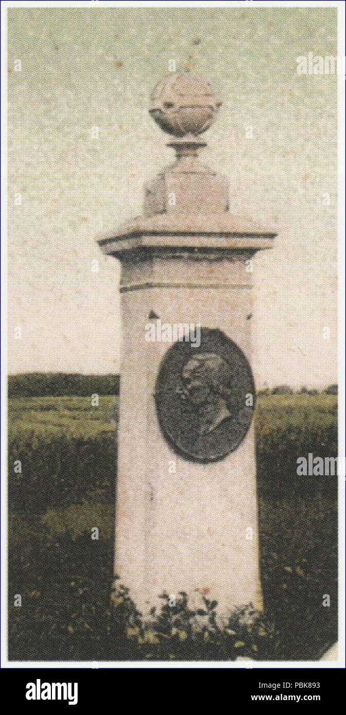 1276 Ruhland, Moltkedenkmal in der ehemaligen Moltke-Allee um 1900, 03. Stockfoto