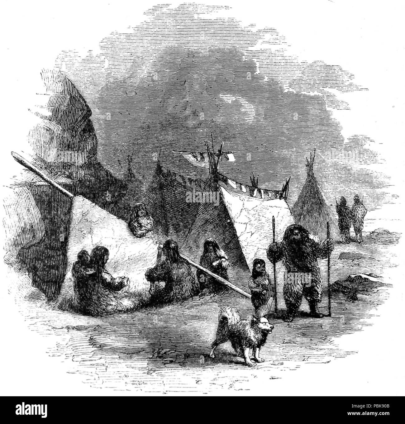 921 Leben mit dem Esquimaux - 1864 - Band 2, Seite 92 Stockfoto