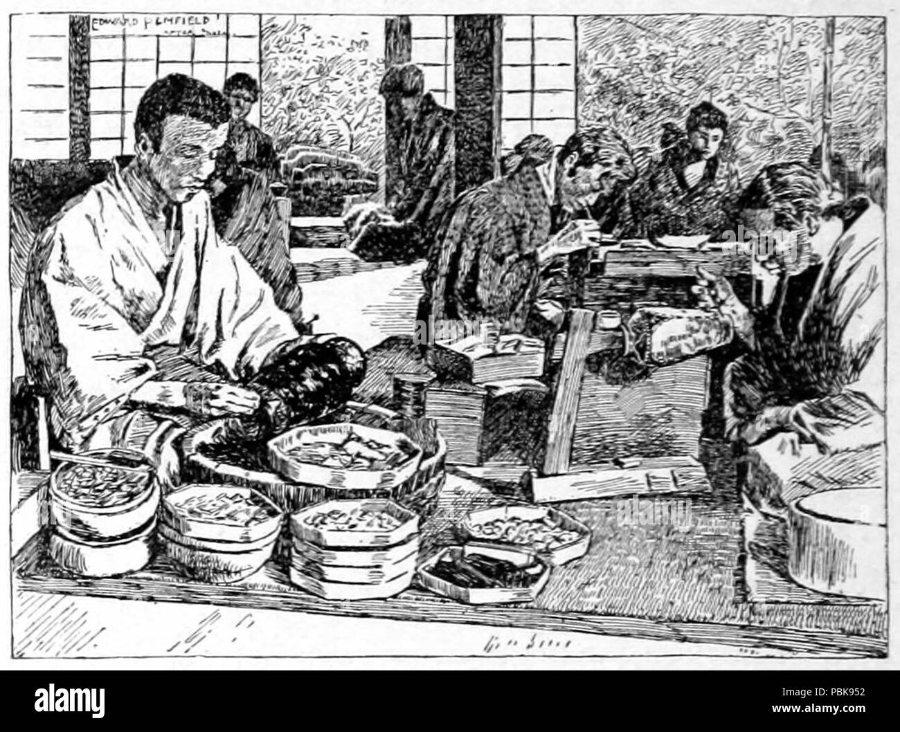 1148 P 288 - Jinrikisha Tage in Japan Stockfoto