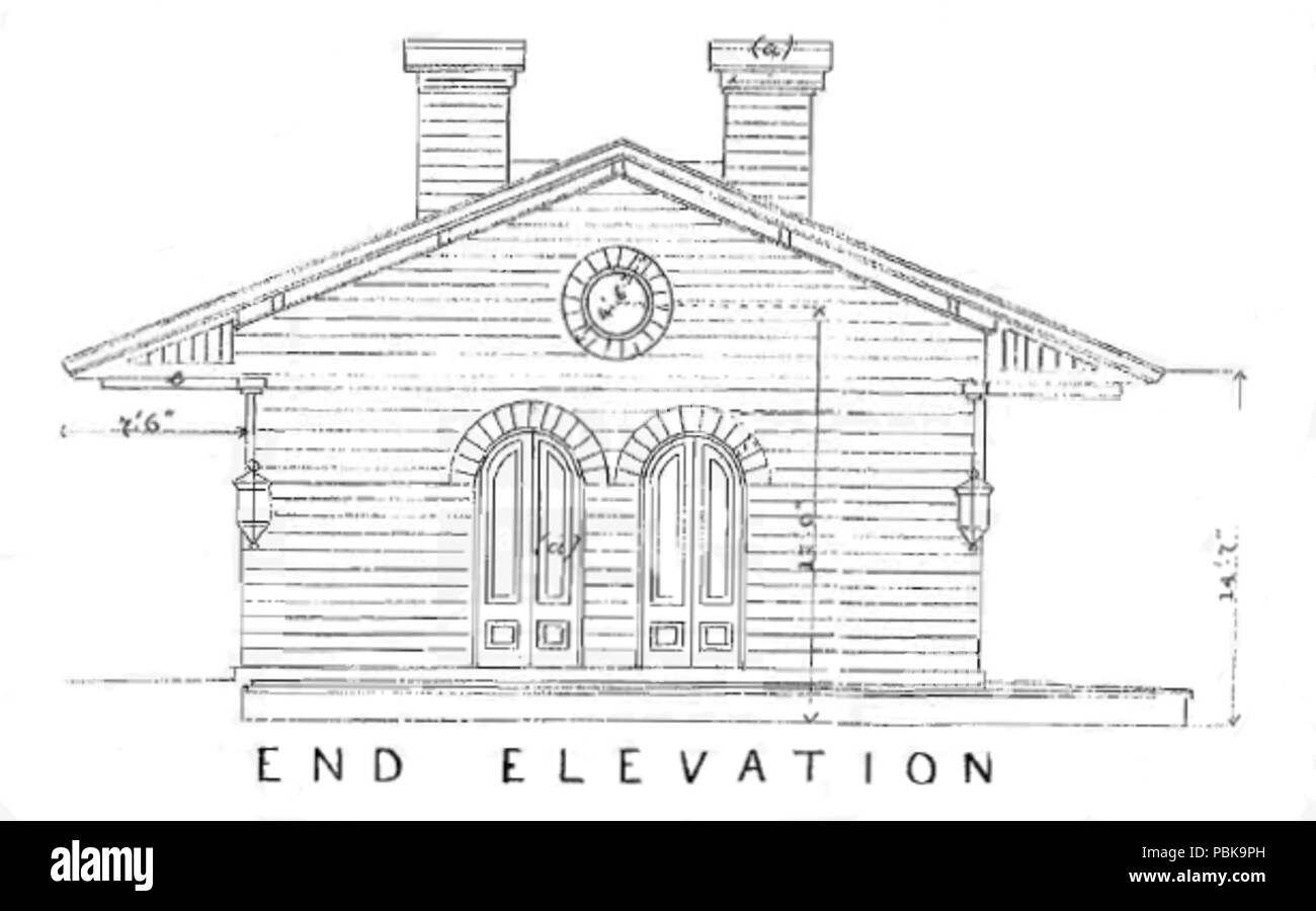 725 Grand Trunk 5 Bay station Ende plan Stockfoto