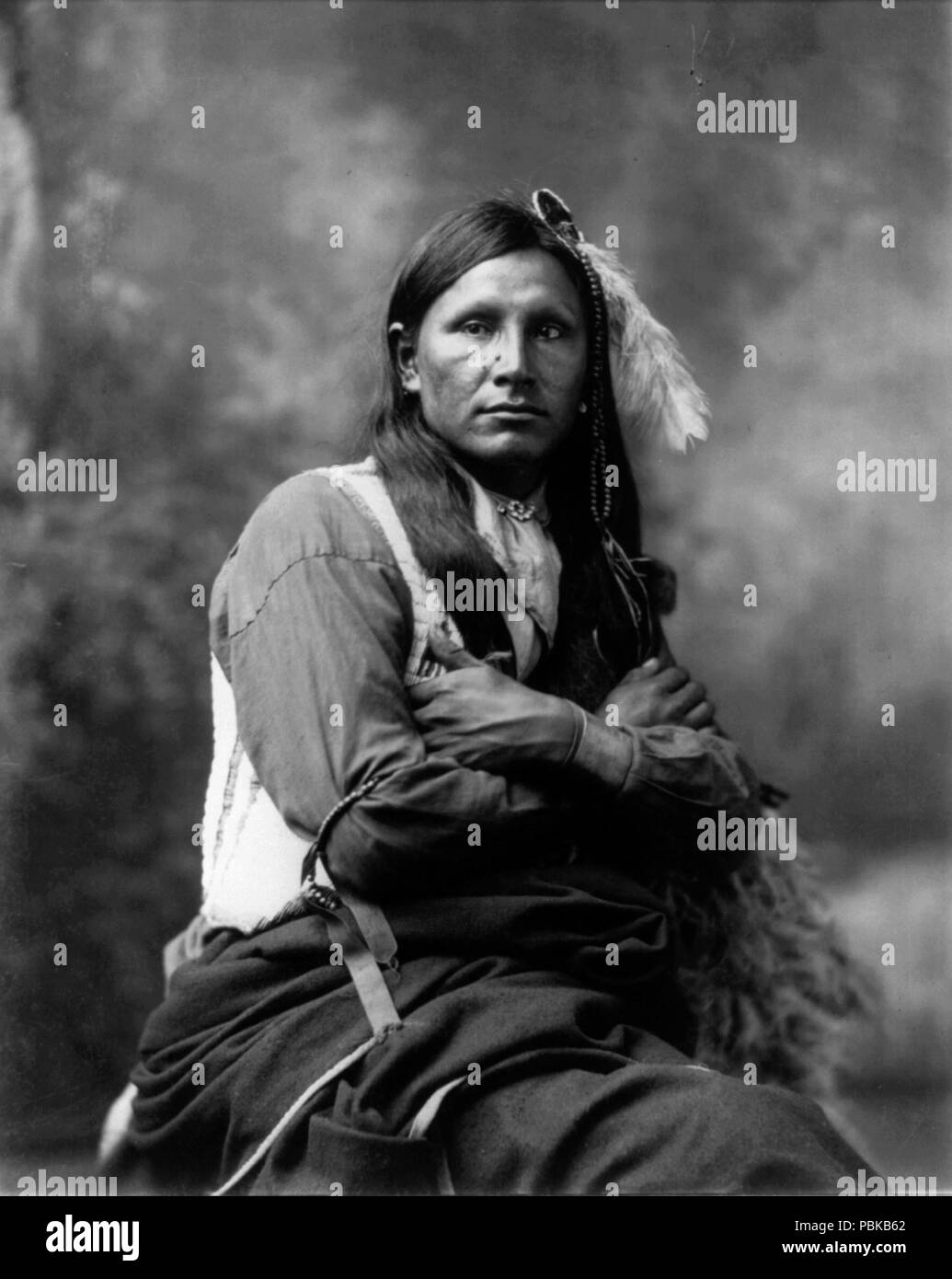 732 Masse Spinne, Oglala Sioux, durch Heyn Foto, 1899 Stockfoto