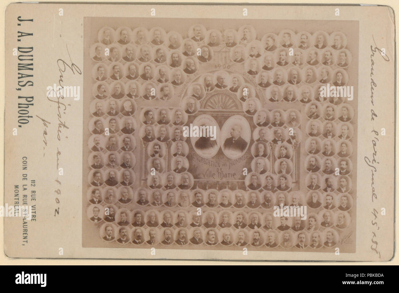 733 Groupe des hommes de la Kongregation de Ville-Marie de Montreal (HS 85-10 -12897) Stockfoto