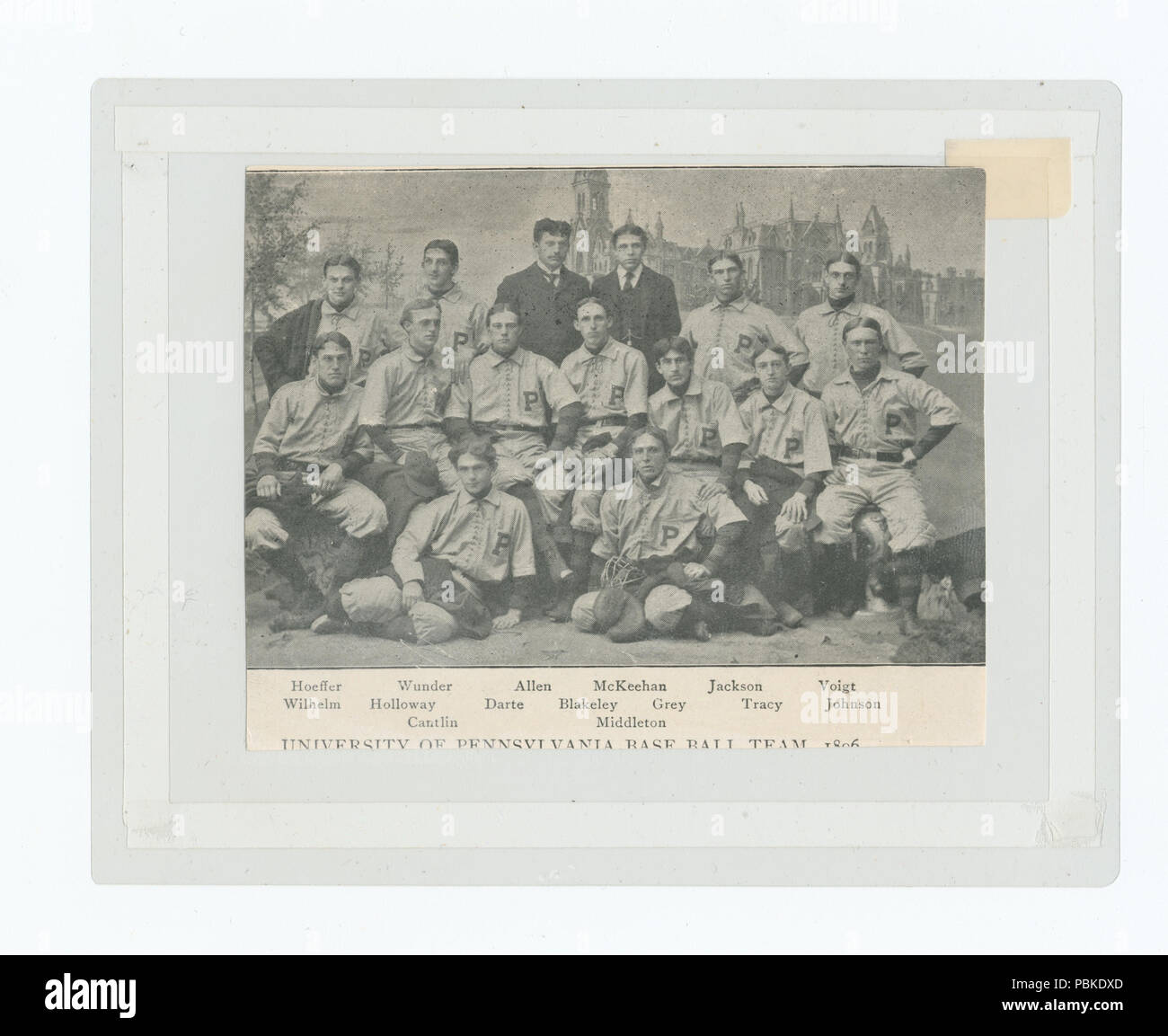 745 Harvard College Base Ball Team, 1896; Universität von Pennsylvania, Base Ball Team 1896 (Nypl b 13537024-56426) Stockfoto