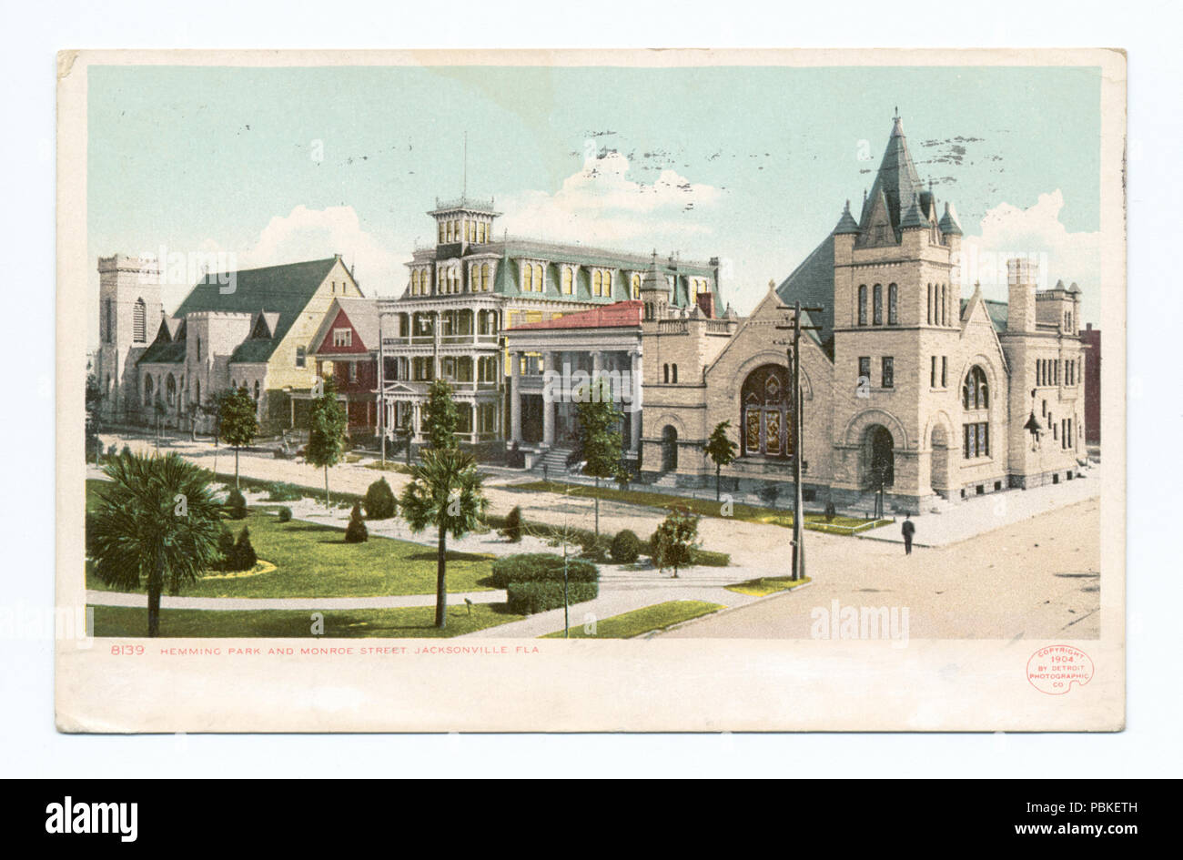 752 Hemming Park und Monroe Street, Jacksonville, Fla (Nypl b 12647398-67579) Stockfoto