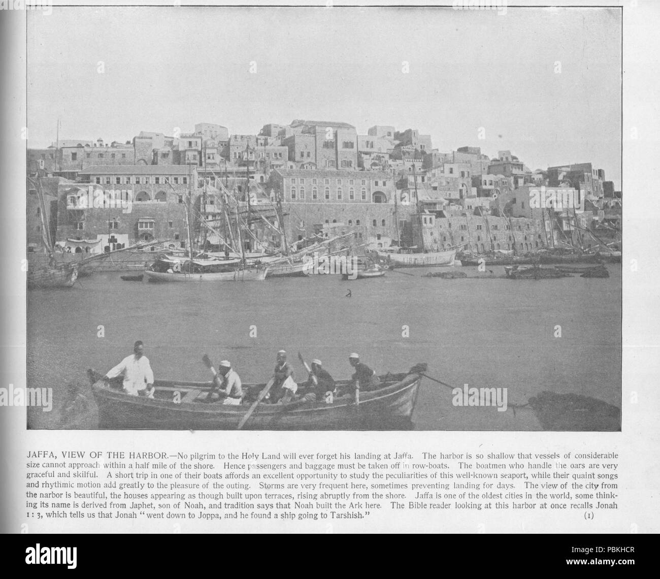 821 Jaffa, Blick auf den Hafen. 001. Heiligen Land fotografiert. Daniel B. Shepp. 1894 Stockfoto