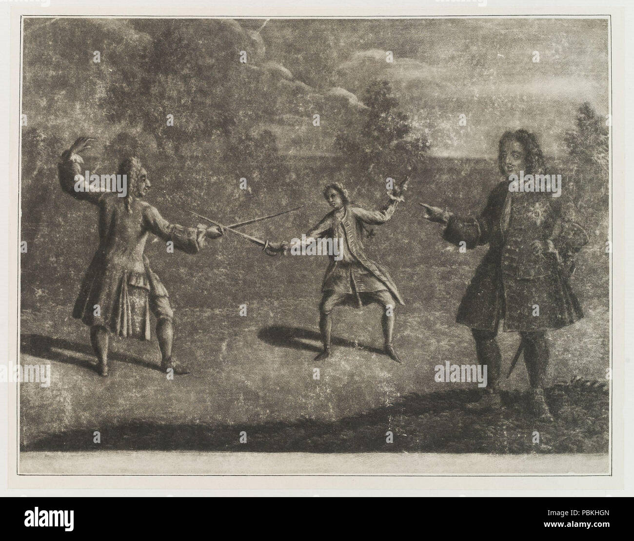 822 James Douglas, 4. Herzog von Hamilton; Charles Mohun, 4. Baron Mohun von Npg Stockfoto