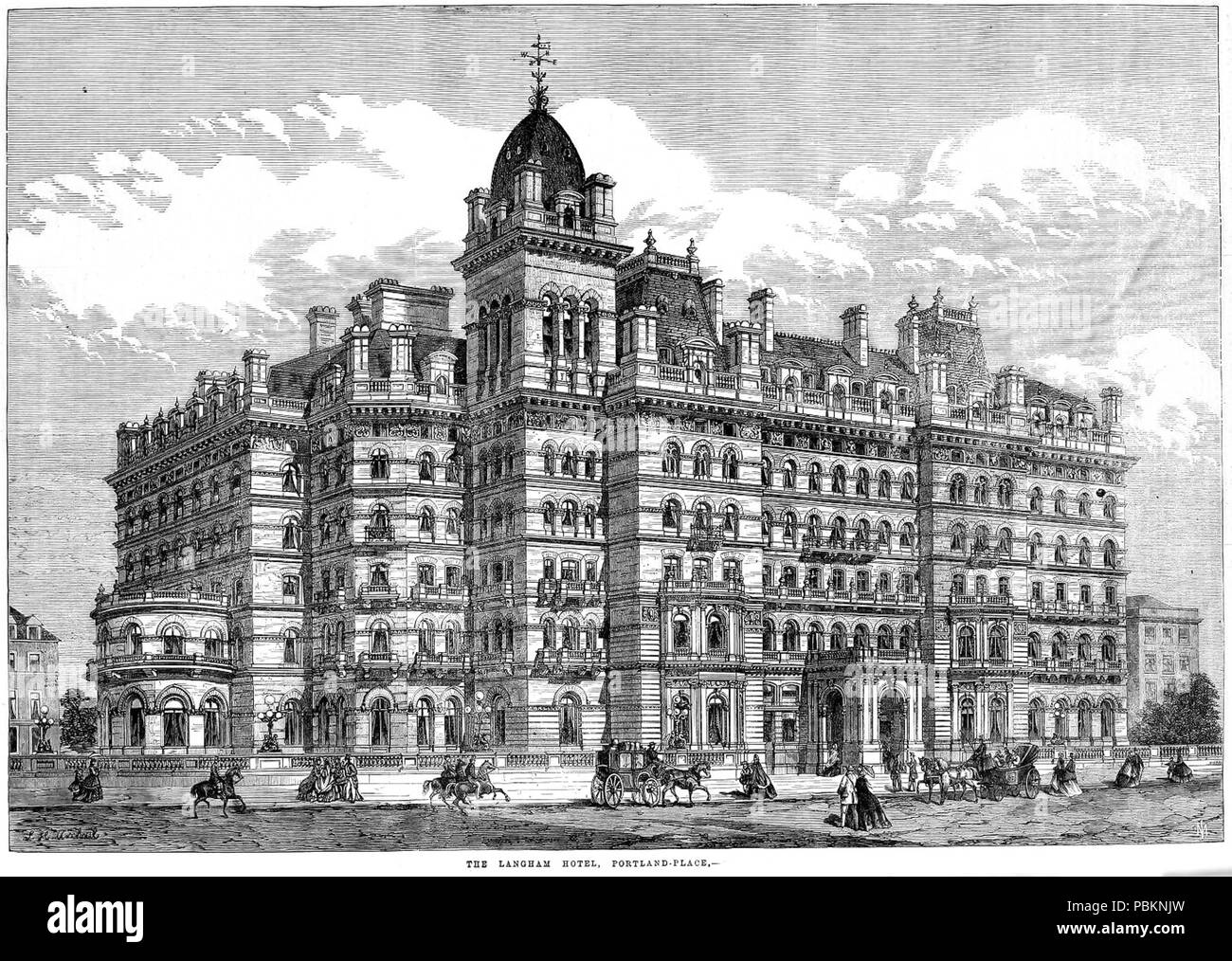 885 Langham Hotel Stockfoto