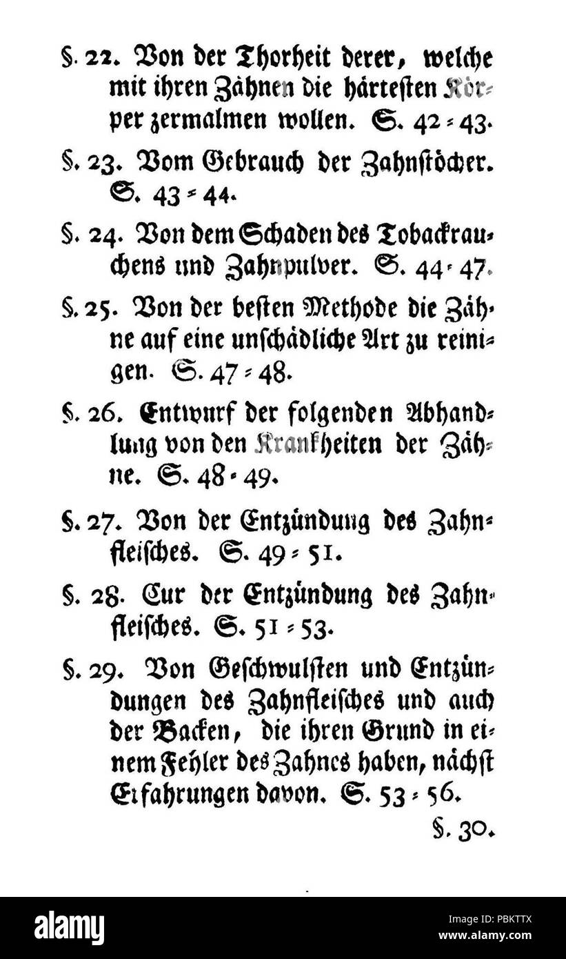 Abhandlung von den zähner (Pfaff) 025. Stockfoto