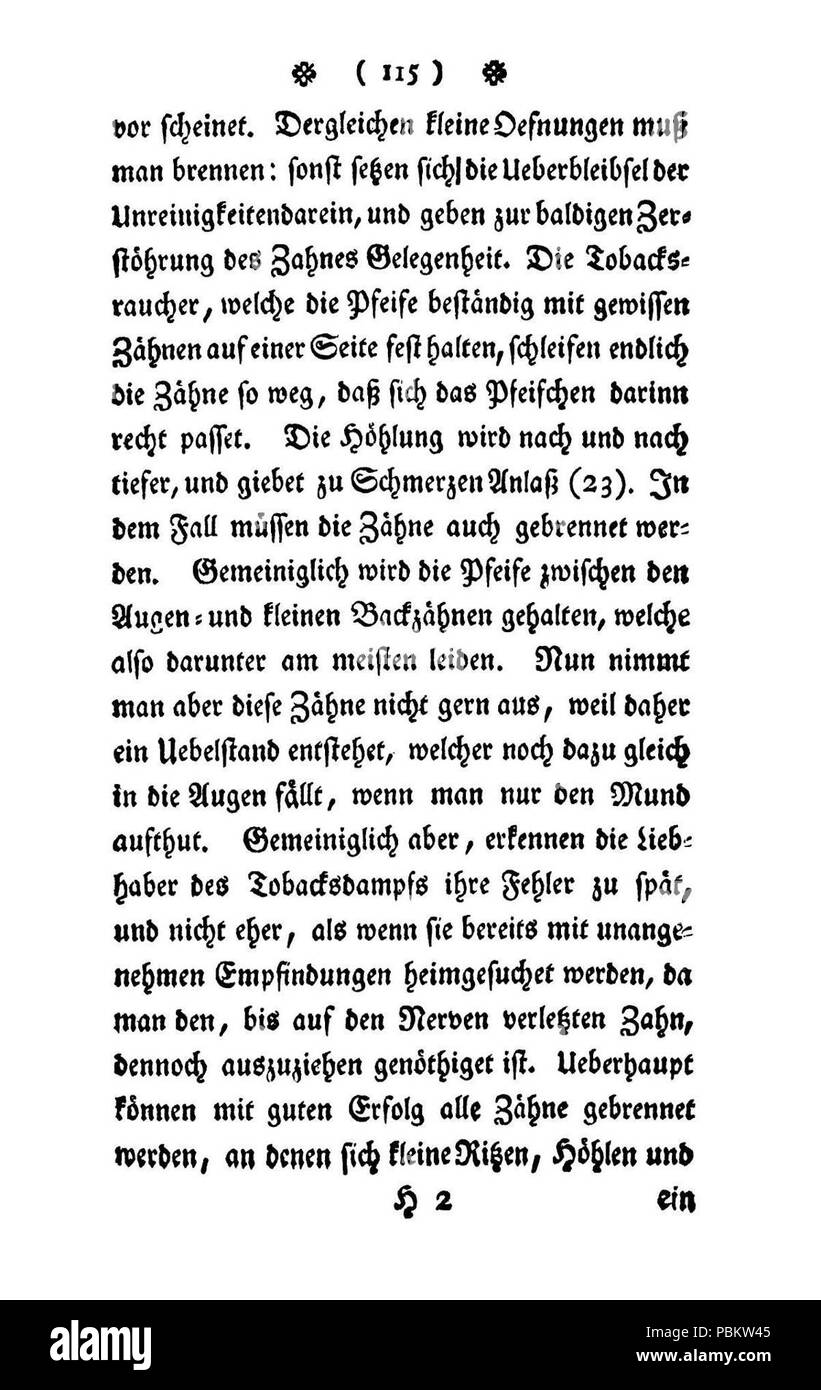 Abhandlung von den zähner (Pfaff) 148. Stockfoto