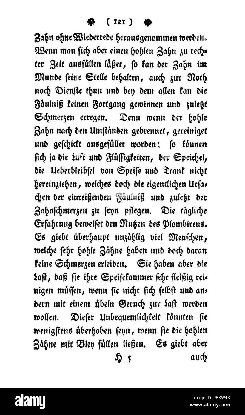 Abhandlung von den zähner (Pfaff) 154. Stockfoto