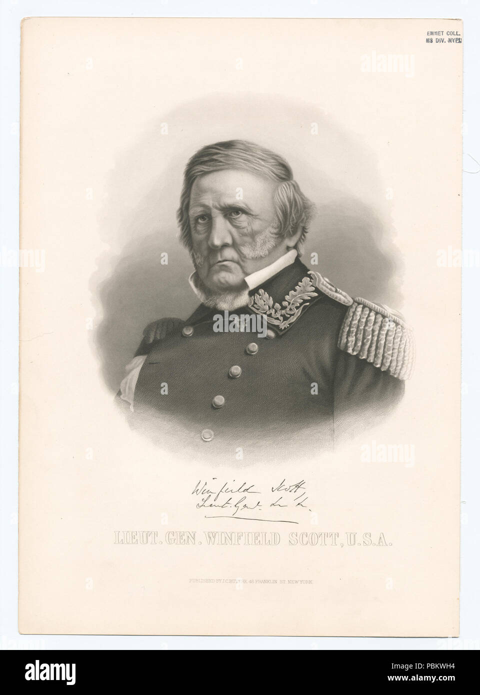 920 Lieut. Gen. Winfield Scott, USA (Nypl b 13476047-EM 11676) Stockfoto
