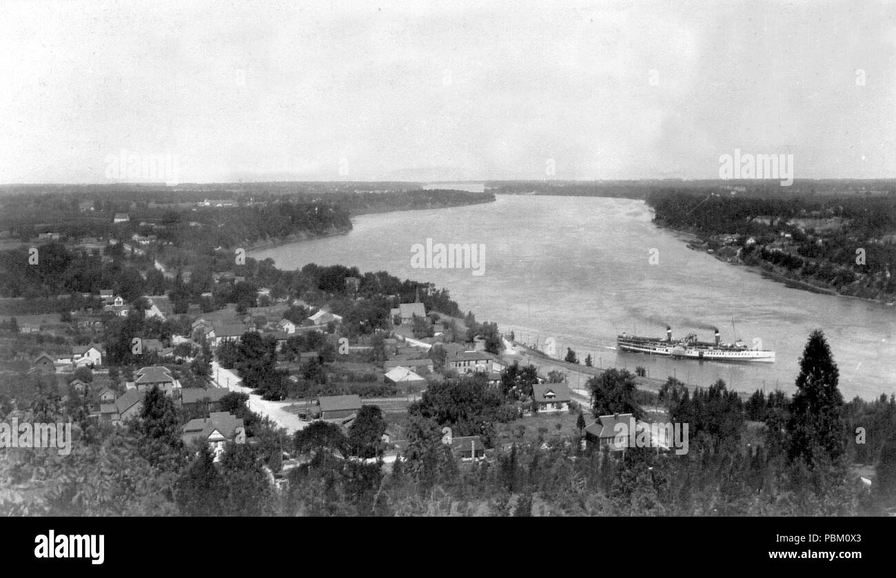 761 historische Dorf von Queenstown und der unteren Niagara River, von Queenston Heights, Kanada (HS 85-10-39012) Stockfoto