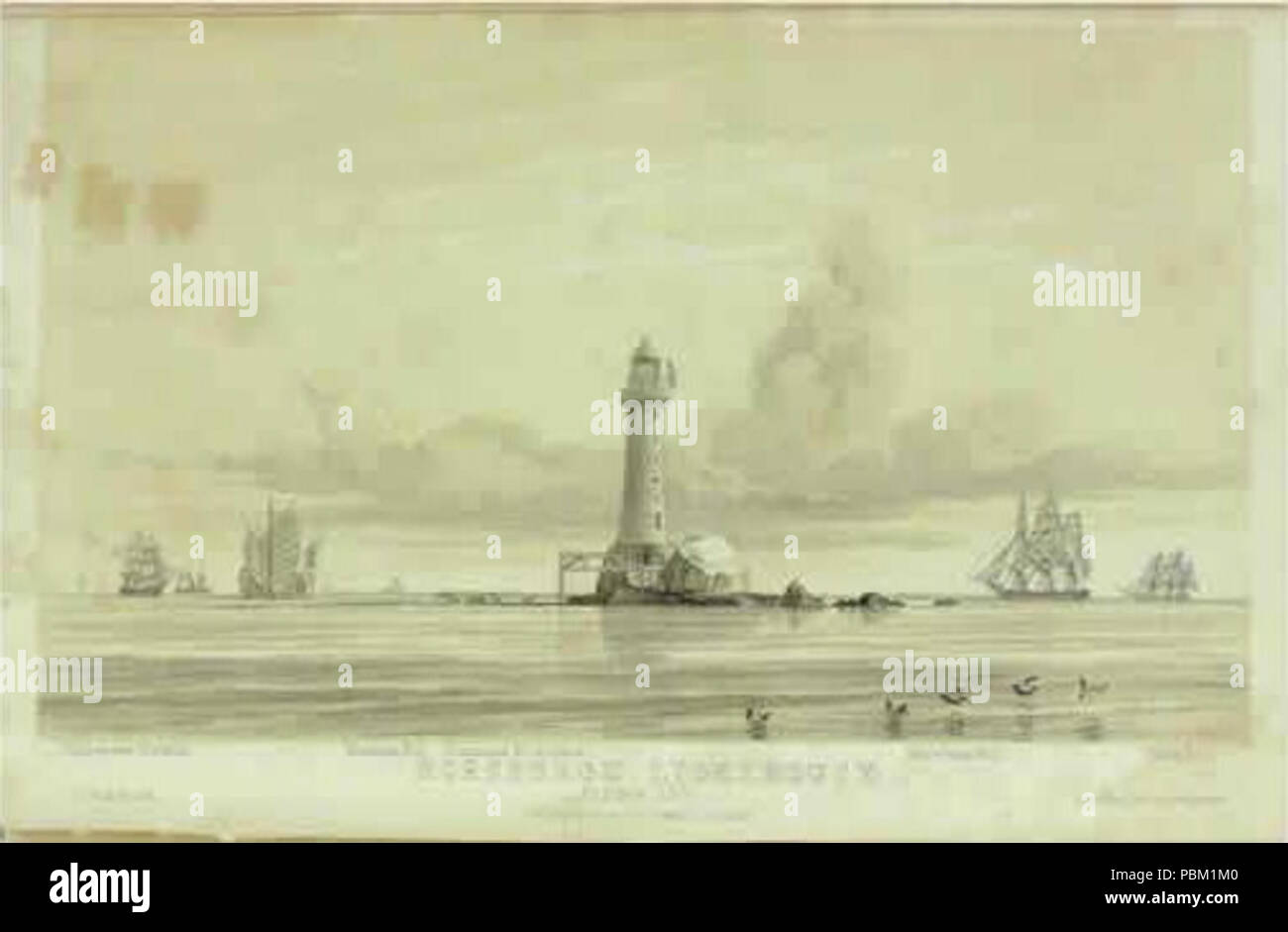 768 JTThomson HorsburghLighthouse--1851-02 Stockfoto