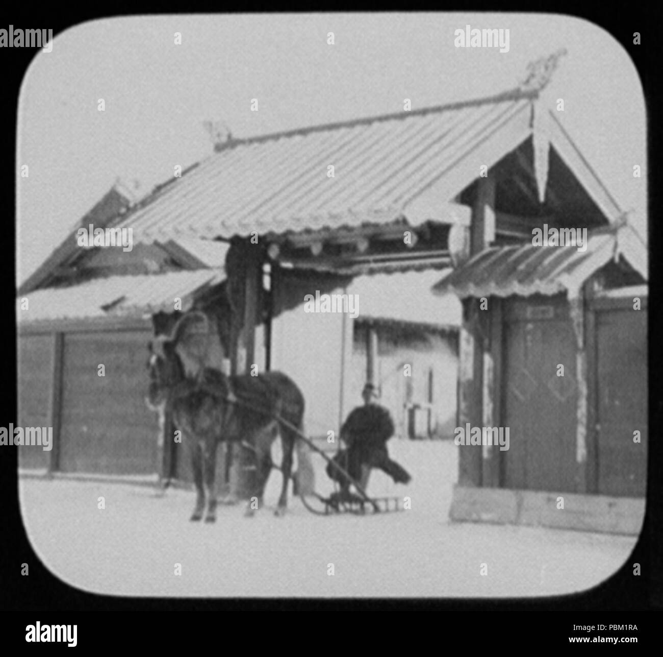 769 Pferden gezogenen Schlitten in Gateway der Mandschu Haus gegenüber Amur aus Blagovestchenck (d. h. Tscheboksary) LCCN 2004708080 Stockfoto