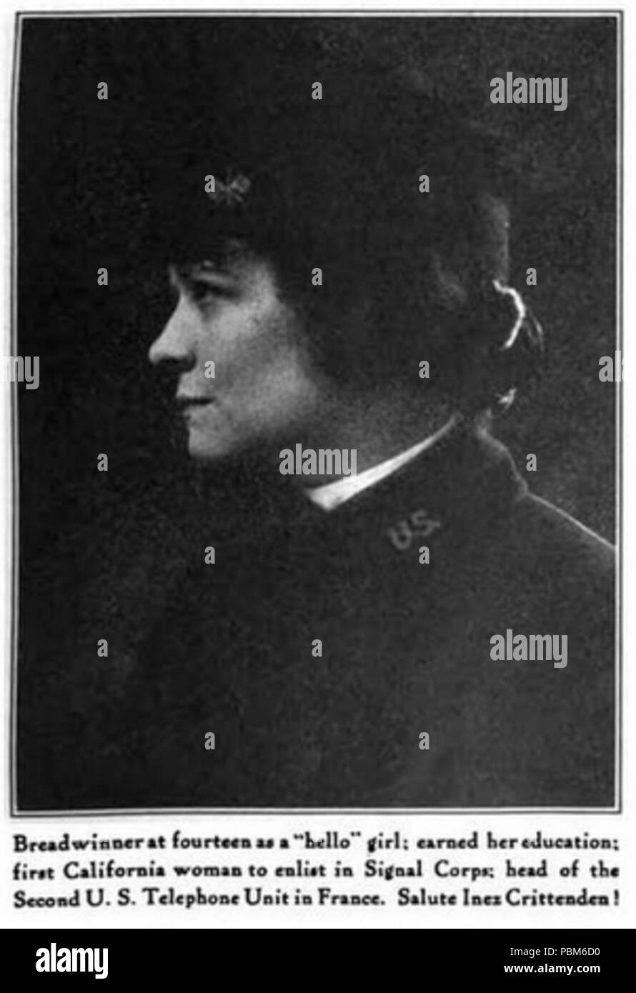 802 InezCrittenden 1918 Stockfoto