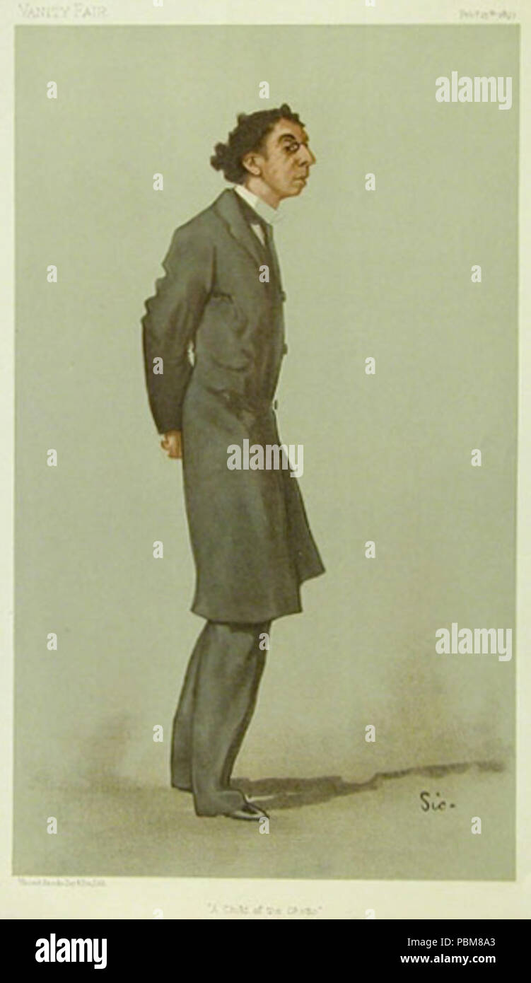 814 Israel Zangwill durch Walter Sickert Vanity Fair vom 25. Februar 1897 Stockfoto