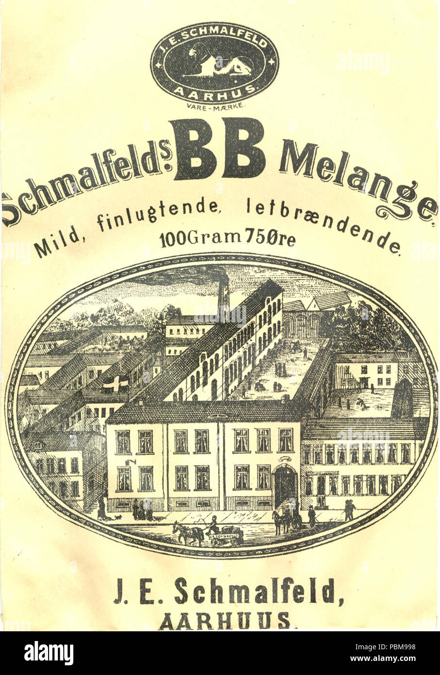 819 J.E. Schmalfeld Melange Werbung Stockfoto