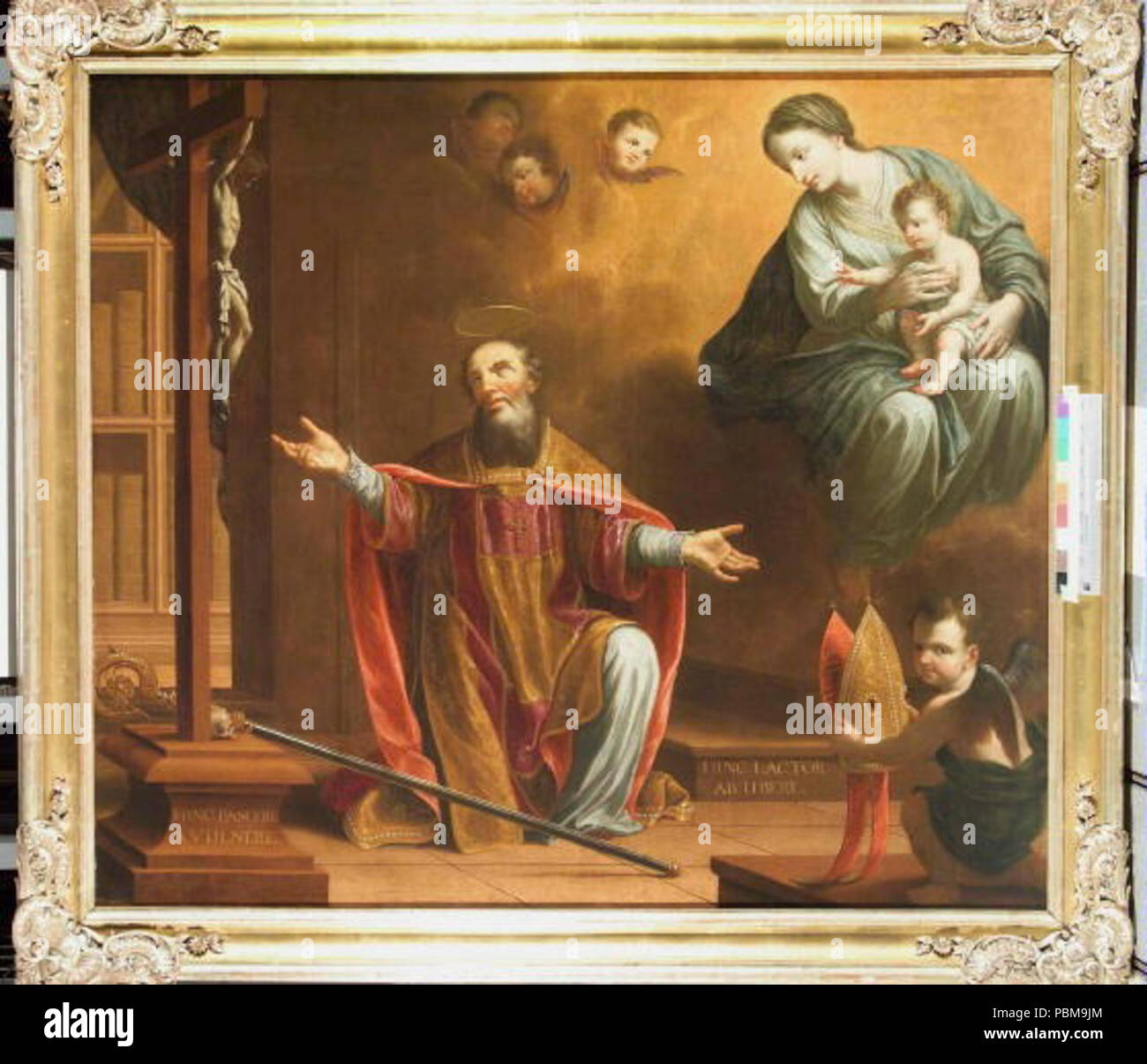 825 Jan Jiri Heinsch 1647-1712 - Svetec s S. Marii Sv. Claitvaux Bernardr z Stockfoto