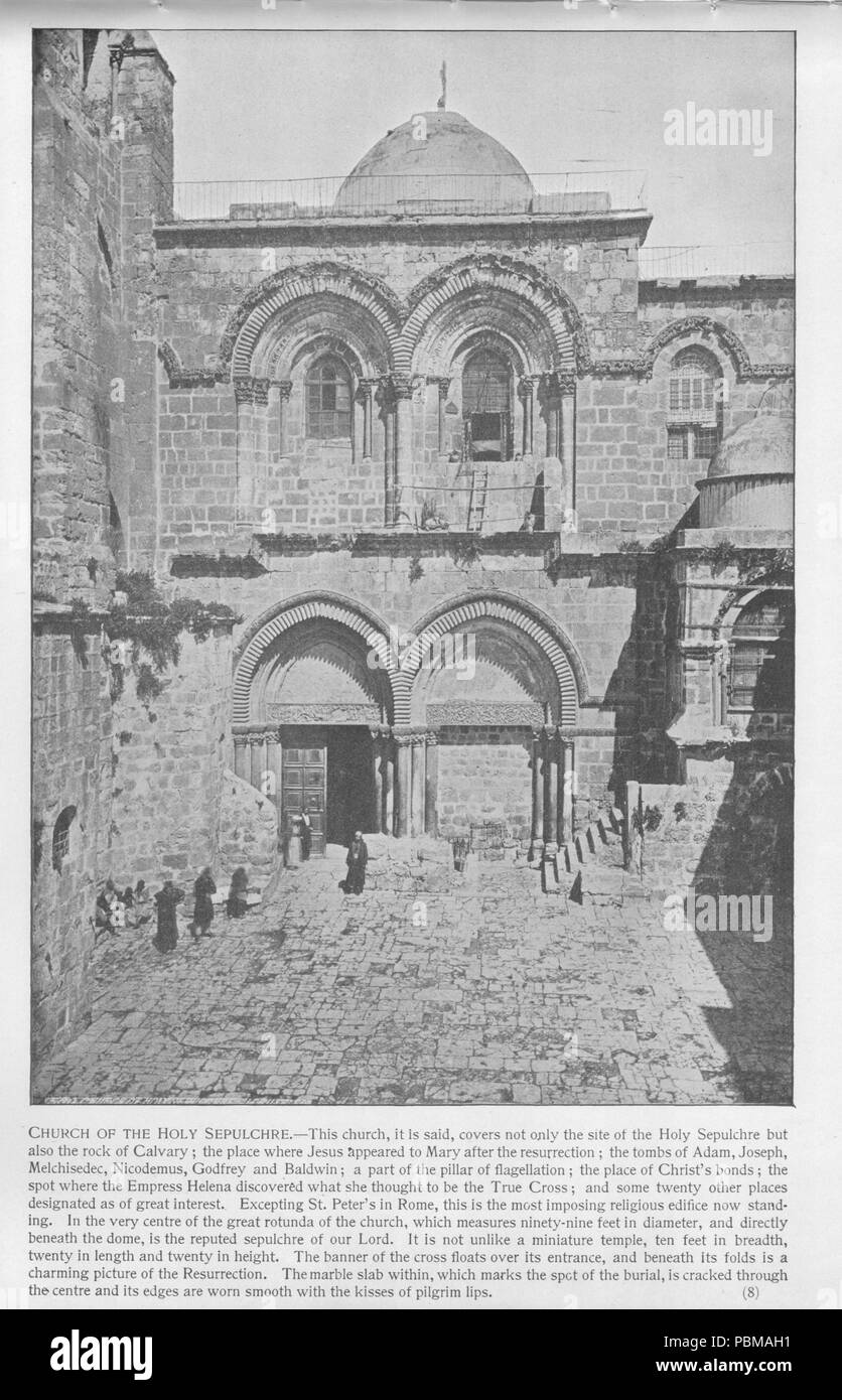 831 Jerusalem, Kirche des Heiligen Grabes. 008. Heiligen Land fotografiert. Daniel B. Shepp. 1894 Stockfoto