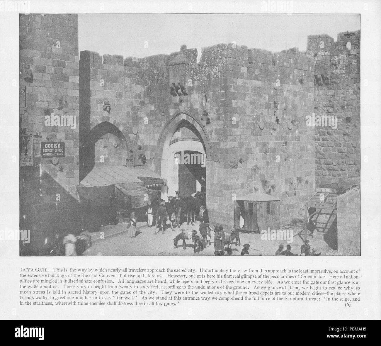 831 Jerusalem, Jaffa Gate. 006. Heiligen Land fotografiert. Daniel B. Shepp. 1894 Stockfoto